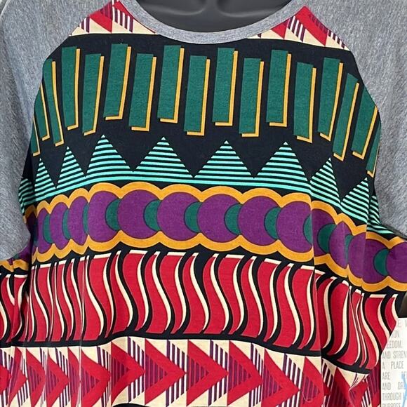 LuLaRoe NWT Randy Tee XL Great Fall Colors! Baseball like Tee Oh So Comfortable - Picture 4 of 16